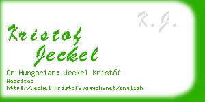 kristof jeckel business card