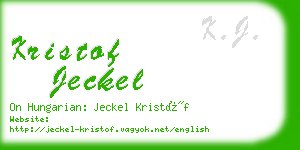 kristof jeckel business card